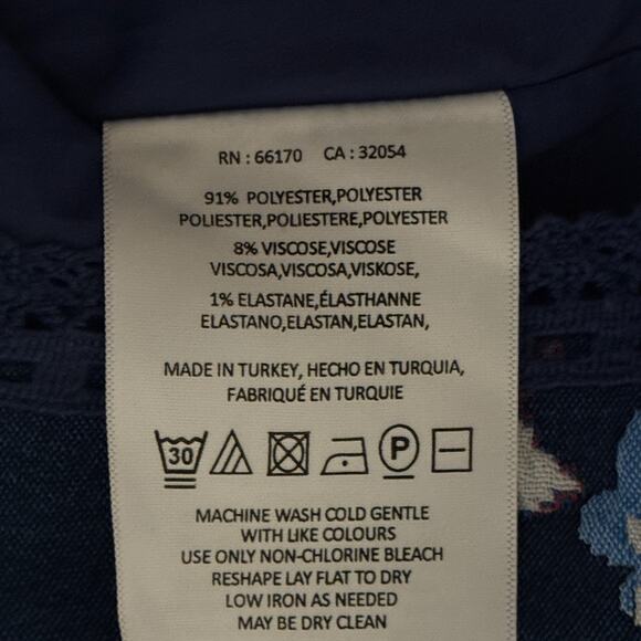 Maeve Anthropologie Cardana Size 0 Blue Jacquard Floral Mini Skirt Y2K Style - Picture 10 of 13